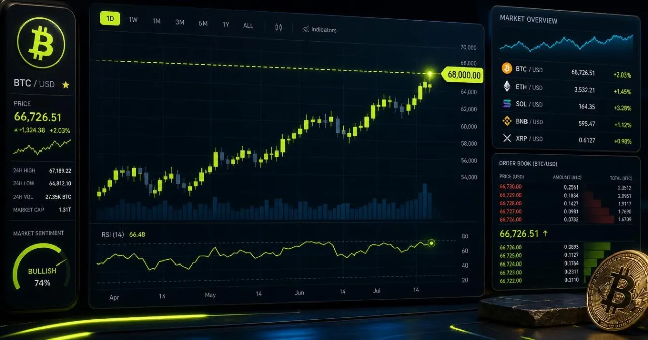 Bitcoin Rally Faces Key Resistance at $68,000